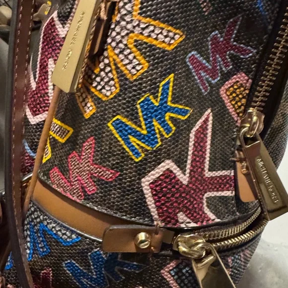 Michael Kors Multicolor Logo Backpack - Picture 6 of 8